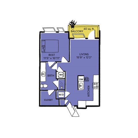 bedroom floor plan  apartments in the residences at fairway woods apartments